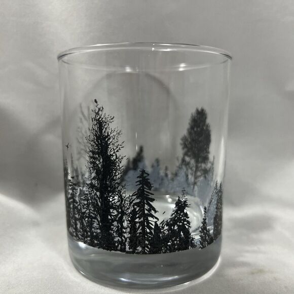 Forest With Bird Landscape Set Of 4 Whiskey Short Tumblers - Picture 5 of 9